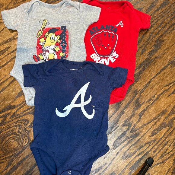Set of 3 Braves Onsies - Picture 1 of 5